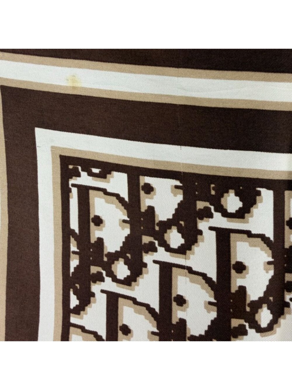 Dior Scarf Brown Silk Vintage - Picture 7 of 15
